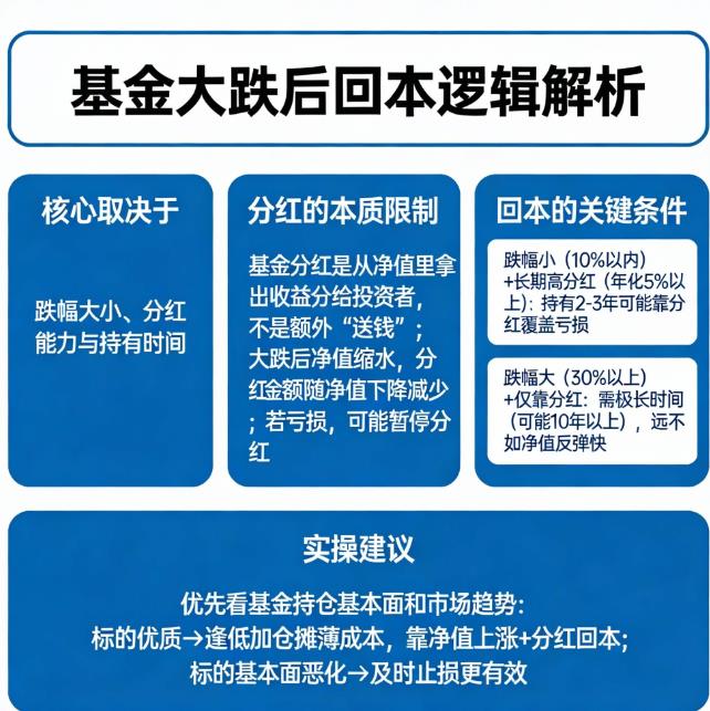 基金大跌后能靠分红回本吗？