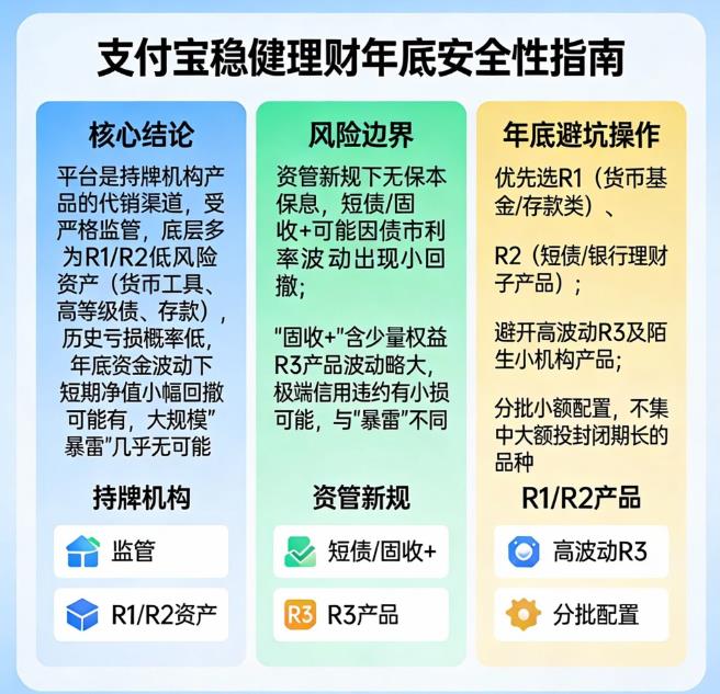 支付宝稳健理财年底安全吗？会暴雷吗？