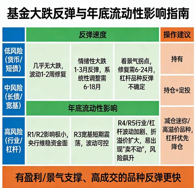 基金大跌后反弹快吗？年底流动性差影响大？