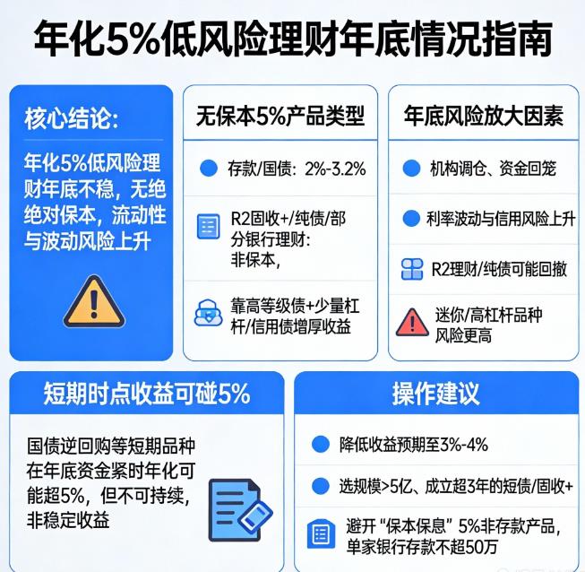 年化收益率5%的低风险理财年底还稳吗？