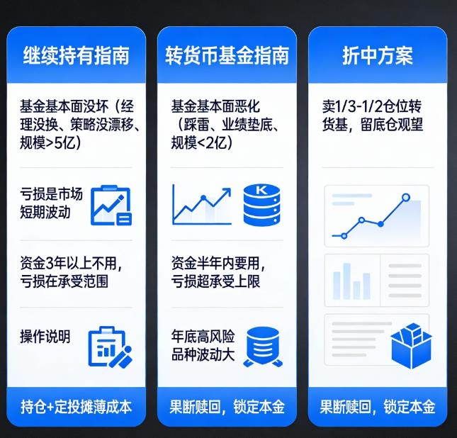基金亏了是继续拿还是转货币基金？
