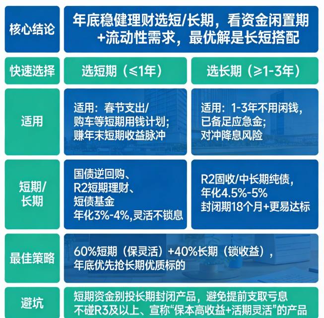 稳健理财年底适合买短期还是长期？