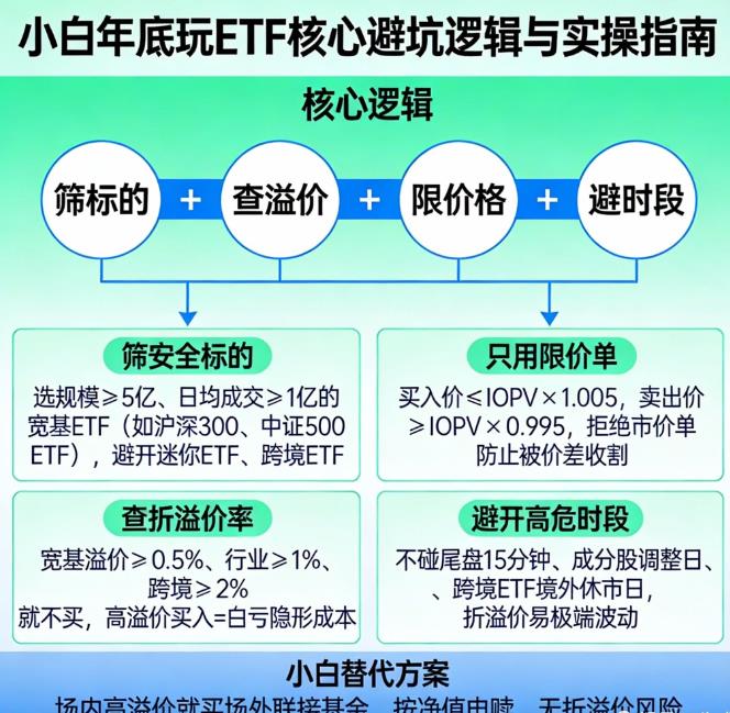 ETF折溢价年底怎么避坑？小白必看！