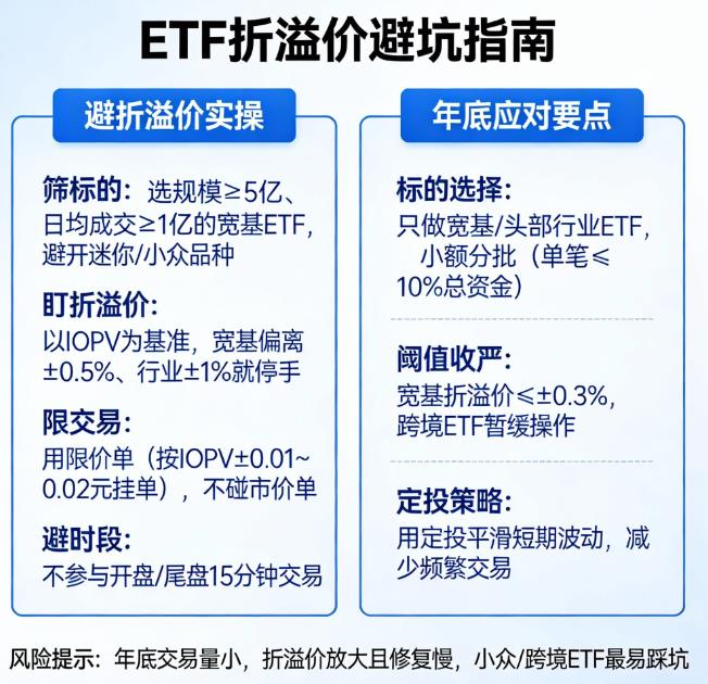 ETF折溢价怎么避免?年底交易量小容易踩坑?