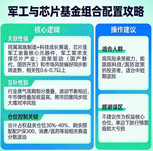 军工基金和芯片基金能一起配吗？