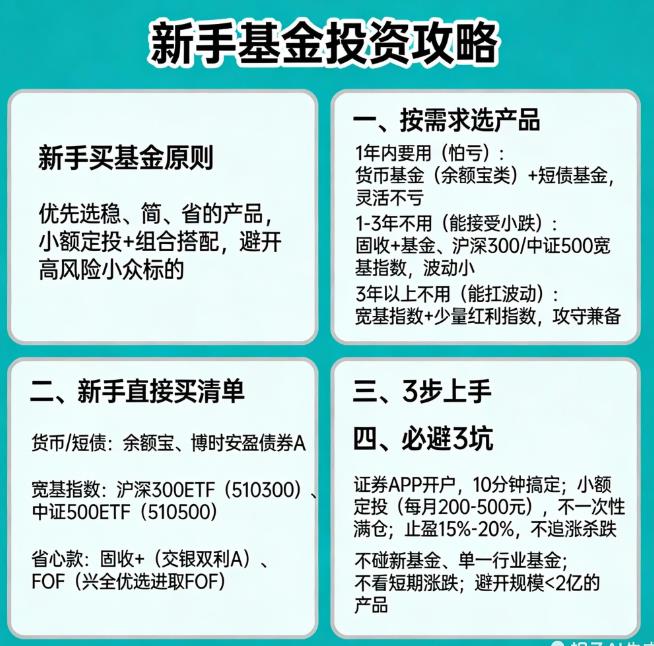 我是刚进门的小学生，正准备买基金，不知道买啥好