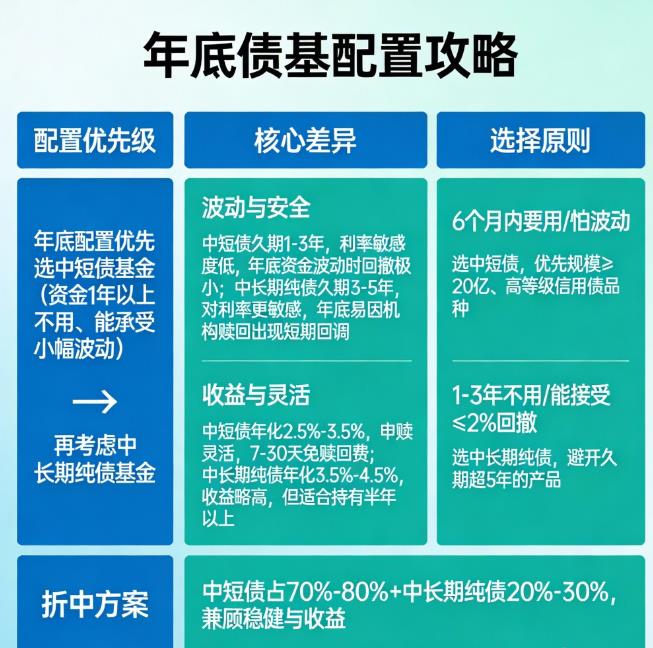 债券基金和中短债基金哪个更适合年底配置？
