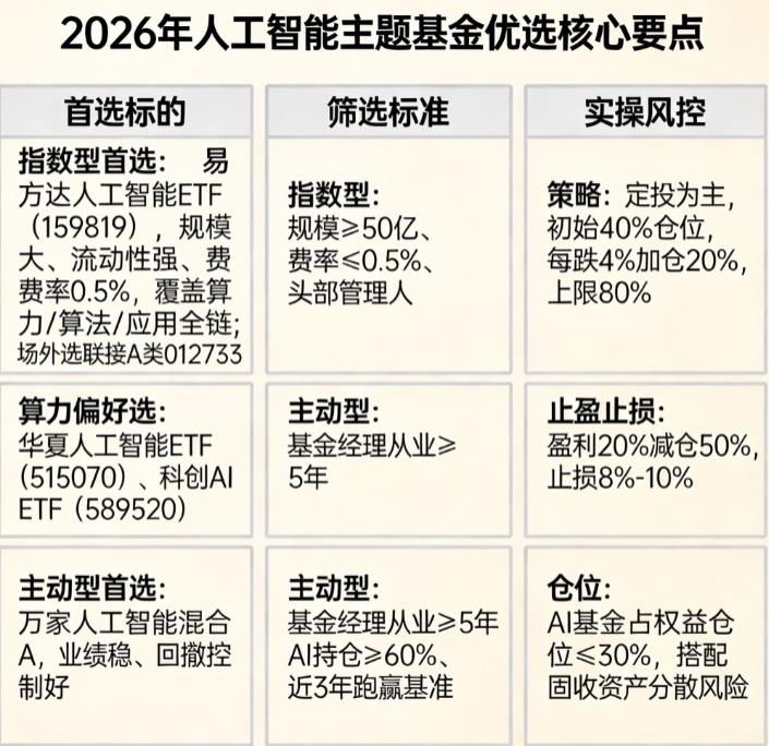 人工智能主题基金哪家强？2026年首选哪只