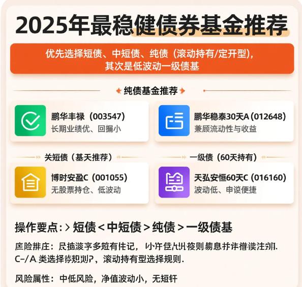 2025年最稳的债券基金有哪些？