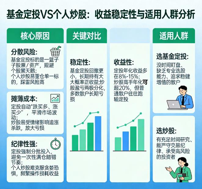 基金定投长期收益真的比炒股稳吗？