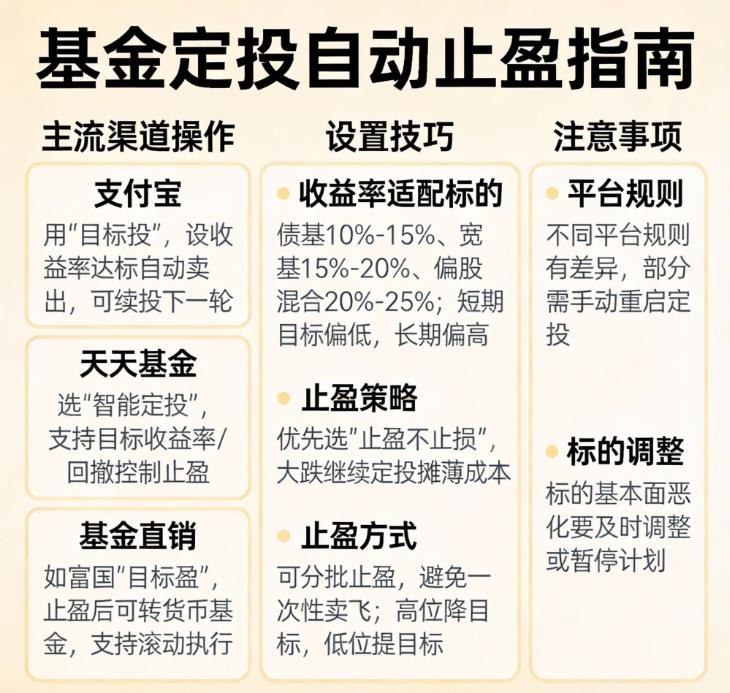 基金定投能不能设置自动止盈?