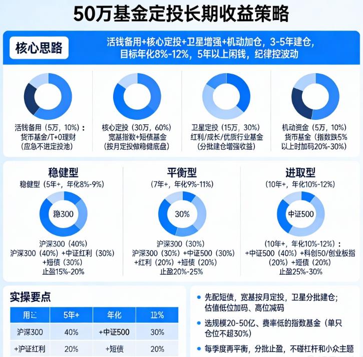 50万怎么通过基金定实现长期收益？