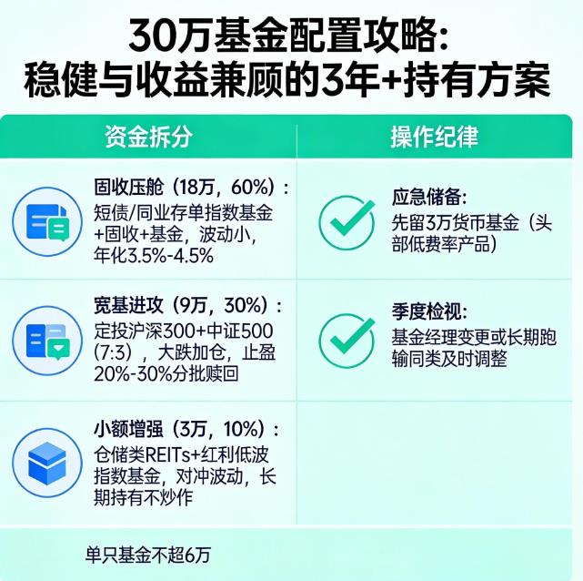 年轻人30万闲钱理财，该怎么买基金？