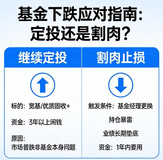 基金下跌怎么办？是割肉还是继续定投？