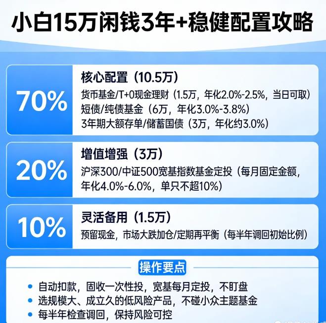 15万闲钱如何做资产配置?