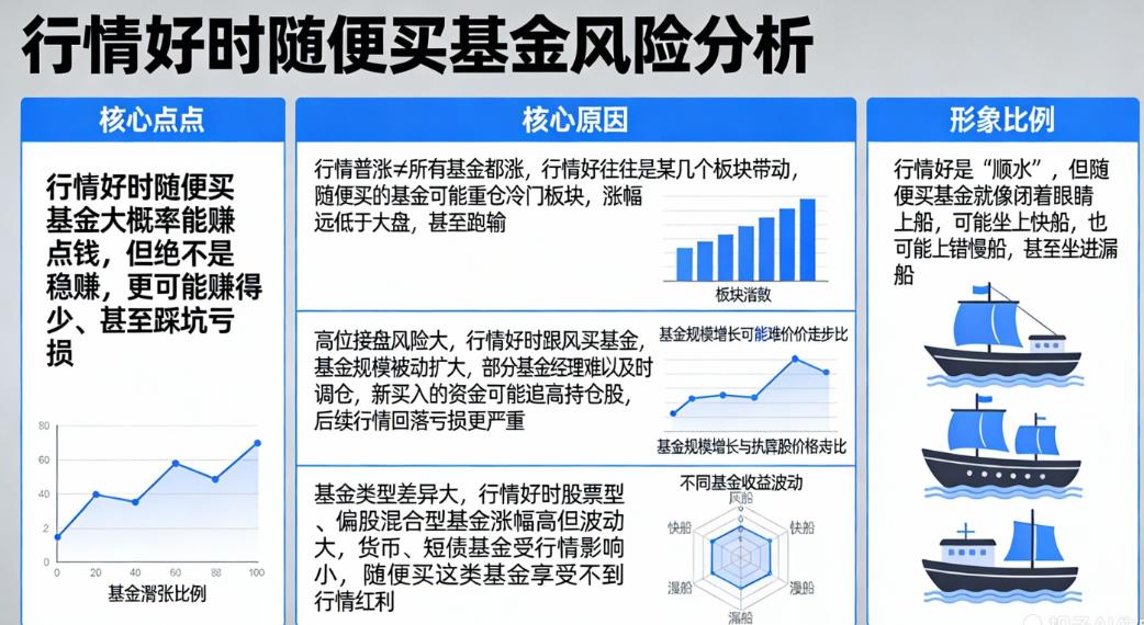 市场行情好随便买基金能赚钱吗？