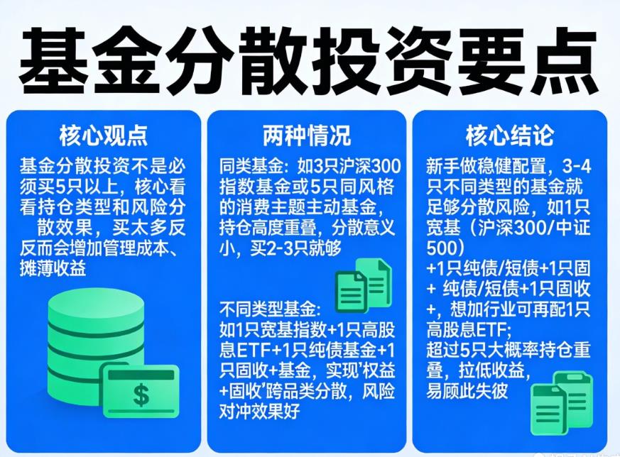 基金分散投资有必要买5只以上吗？