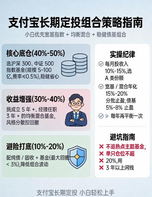 理财小白没经验，支付宝上哪些定投基金适合长期持有？​