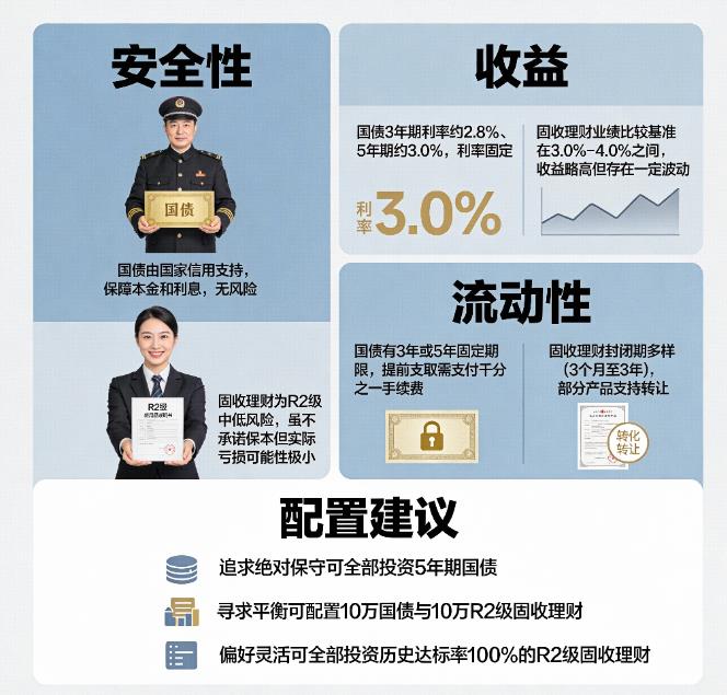 20万闲钱,存储蓄国债还是买银行固收类理财更划算?