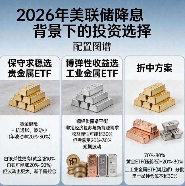 2026年美联储降息，贵金属ETF和工业金属ETF该选哪个？​