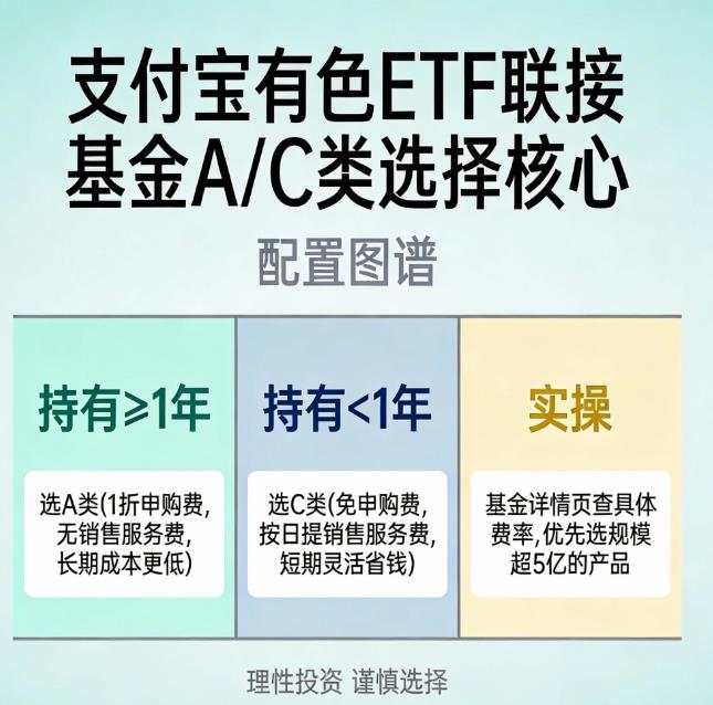 支付宝上的有色ETF联接基金,A类和C类怎么选?