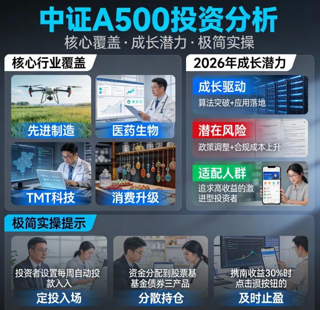 A500指数成分股覆盖哪些行业，2026年成长潜力如何？​