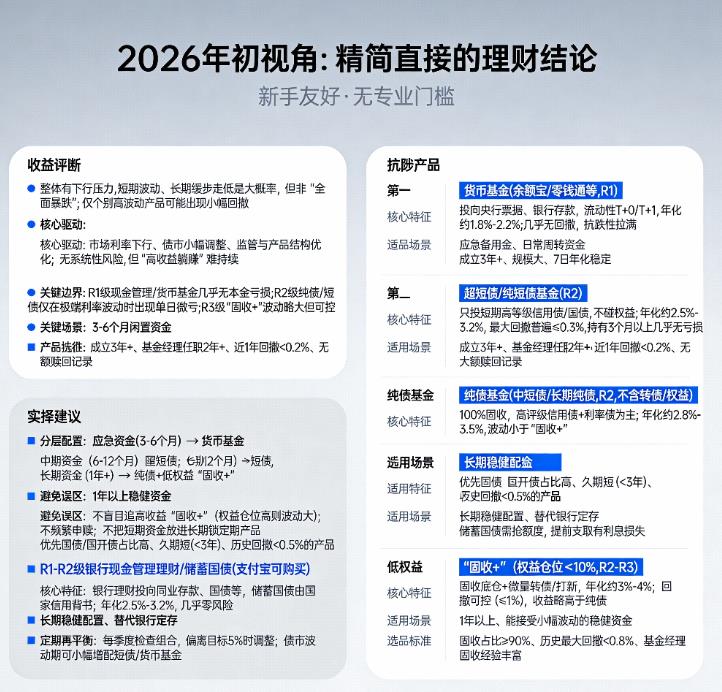 2026年支付宝稳健理财收益会下跌吗?哪些产品抗跌性强?