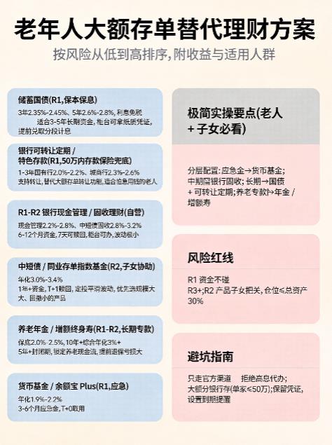 2026年老年人习惯存大额存单，下架后该选什么理财？