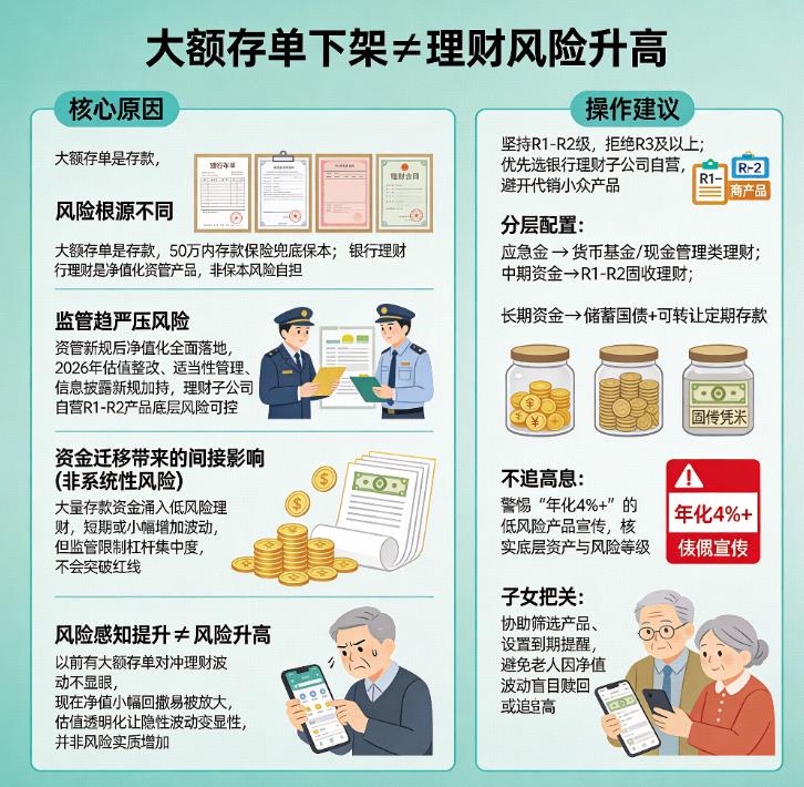 2026年银行大额存单下架后，银行理财的风险会升高吗？