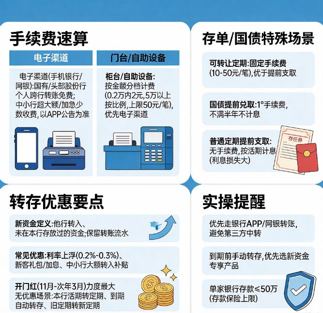 2026年存款搬家的手续费怎么算？转存有没有优惠？