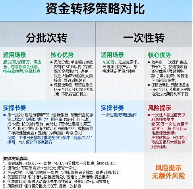 2026年大额存款搬家，分批次转还是一次性转更合适？