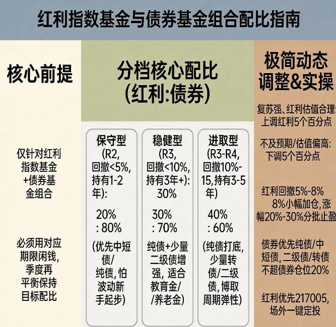 2026年红利指数基金和债券基金搭配比例多少合适？