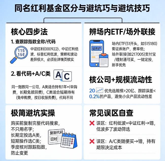 2026年同名的红利指数基金怎么区分？避免买错的技巧