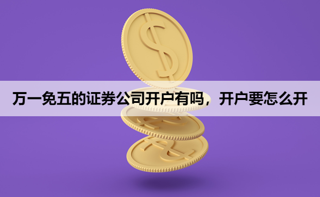万一免五的证券公司开户有吗,开户要怎么开