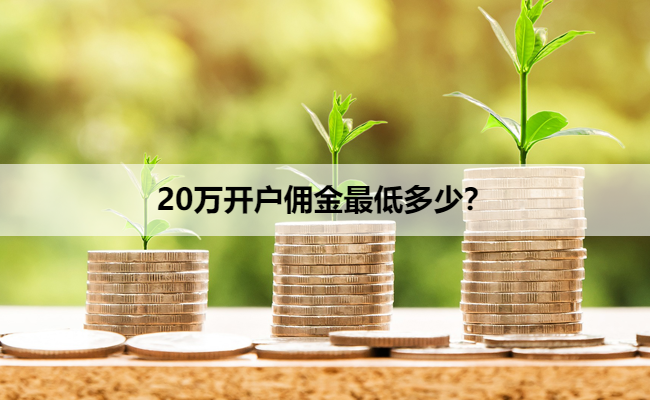 20万开户佣金最低多少？