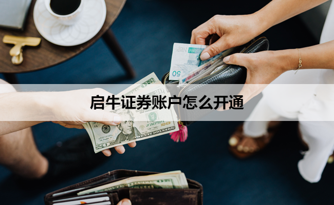 启牛证券账户怎么开通