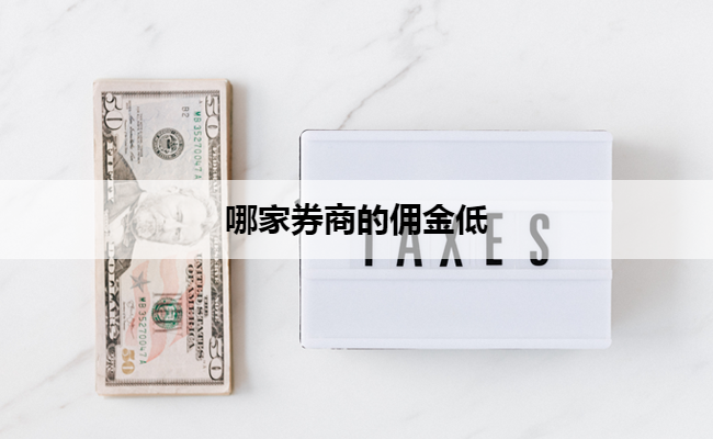 哪家券商的佣金低