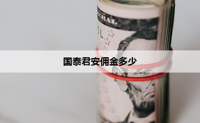 国泰君安佣金多少