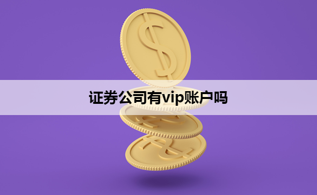 证券公司有vip账户吗