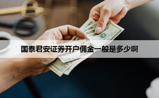 国泰君安证券开户佣金一般是多少啊
