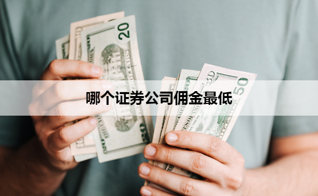 哪个证券公司佣金最低