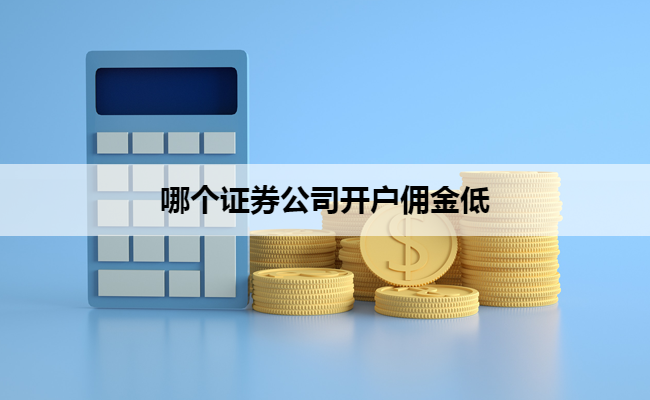 哪个证券公司开户佣金低
