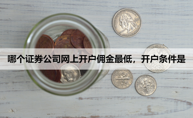 哪个证券公司网上开户佣金最低,开户条件是