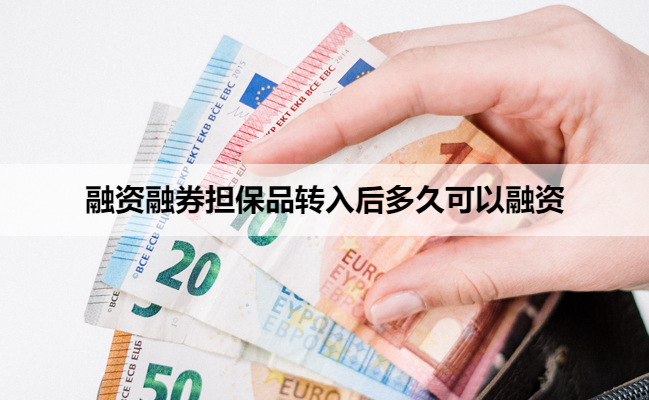 融资融券担保品转入后多久可以融资