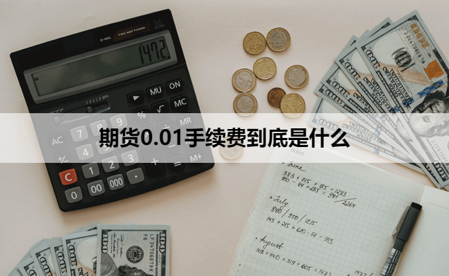 期货0.01手续费到底是什么