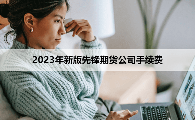 2023年新版先锋期货公司手续费