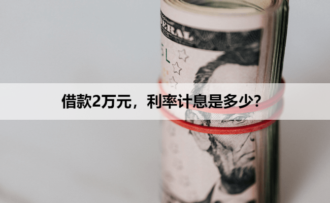 借款2万元，利率计息是多少？
