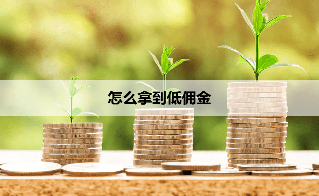 怎么拿到低佣金