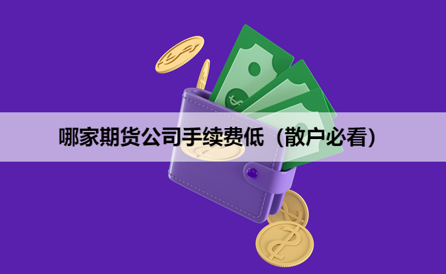 哪家期货公司手续费低（散户必看）