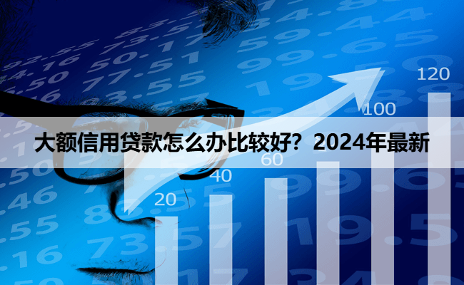 大额信用贷款怎么办比较好？2024年最新